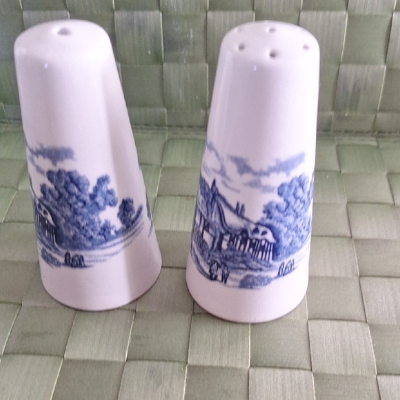 Blue and White Ceramic Salt and Pepper Shakers - Picture 12 of 14